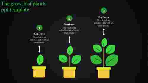 plant ppt template-The growth of plants ppt template